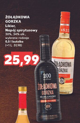 Kaufland Wódka żołądkowa gorzka po irlandzku oferta