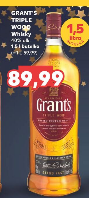 Kaufland Whisky grant's triple wood oferta