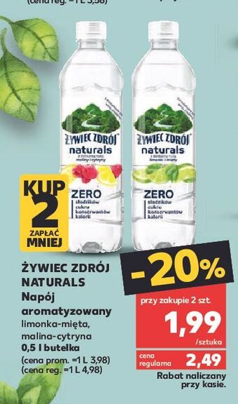 Kaufland Woda z nutą maliny i cytryny żywiec zdrój naturals oferta