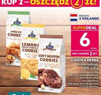 Dealz Ciastka cytrynowe z białą czekoladą merba oferta