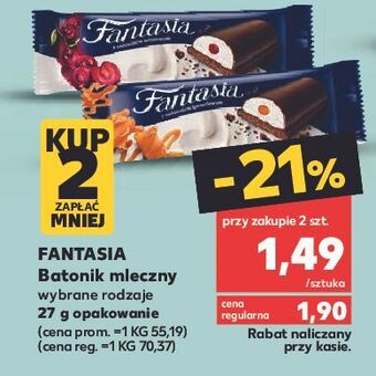 Kaufland Baton mleczny wiśnia danone fantasia oferta
