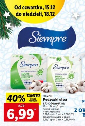 Lidl Podpaski ultra normal siempre oferta
