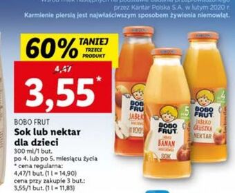 Lidl Sok jabłko i marchewka bobo frut oferta