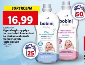 Lidl Koncentrat do płukania ubranek niemowlęcych i dziecięcych bobini baby oferta