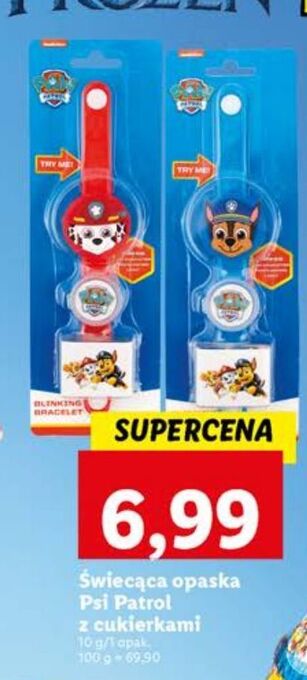 Lidl Świecąca opaska z cukierkami psi patrol oferta