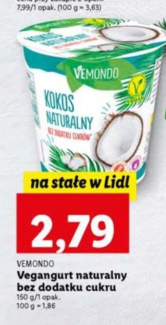 Lidl Deser kokosowy naturalny vemondo oferta