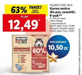Lidl Pasztet mięsny 2 x kurczak i wołowina + drób jagnięcina orlando pure taste oferta