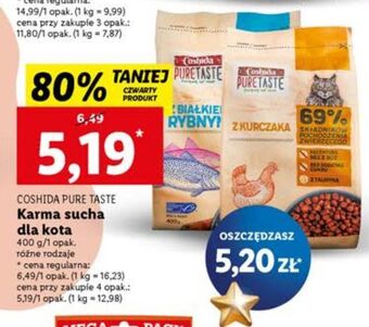 Lidl Karma dla kota z kurczakiem coshida pure taste oferta