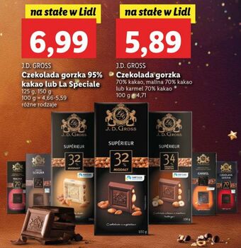 Lidl Czekolada ekwador 70 % j.d.gross oferta