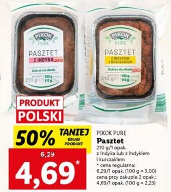 Lidl Pasztet z indykiem i kurczakiem pikok pure oferta