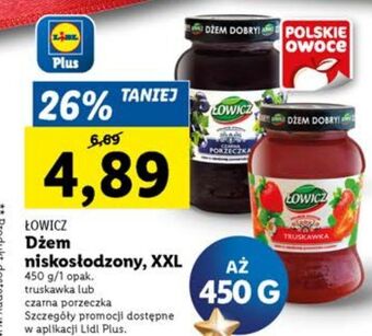 Lidl Dżem z czarnej porzeczki łowicz oferta