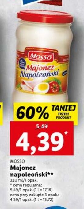 Lidl Majonez mosso napoleoński oferta