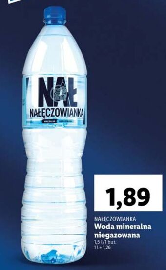 Lidl Woda niegazowana nałęczowianka oferta