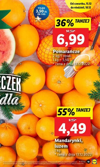 Lidl Pomarańcze oferta
