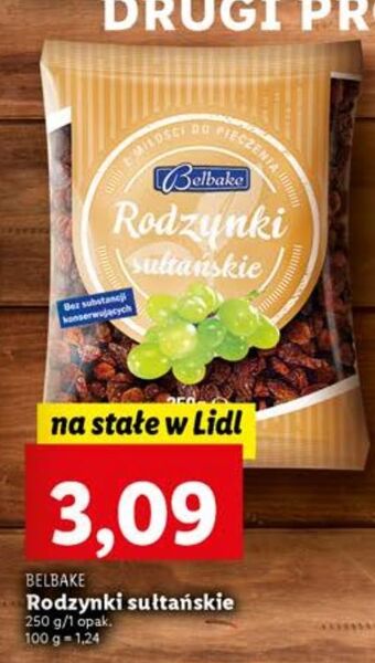 Lidl Rodzynki sułtanki belbake oferta