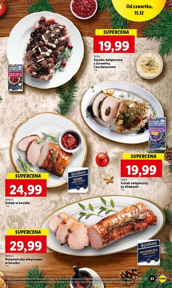 Lidl Szynka z żurawiną i kardamonem skiba oferta