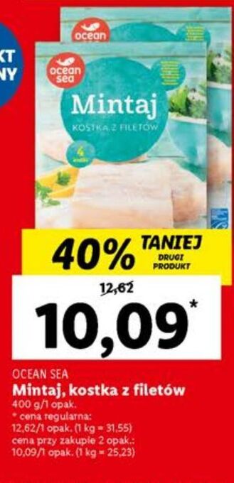 Lidl Mintaj kostka z filetów oceansea oferta