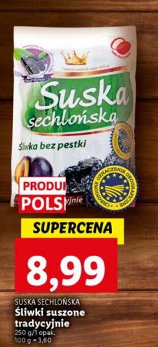 Lidl Śliwka suszona bez pestki suska sechlońska oferta