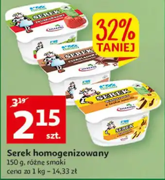 Auchan Serek homogenizowany 150 g różne smaki oferta