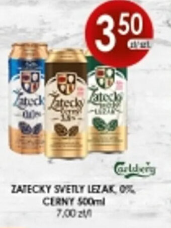 Rabat Carlsberg Zatecky Svetly Lezak 0%, Cerny 500 ml oferta
