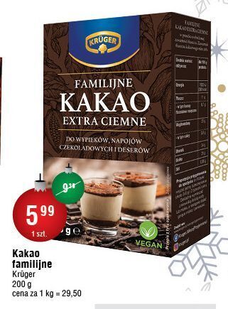 E.Leclerc Kakao familijne ciemne kruger oferta