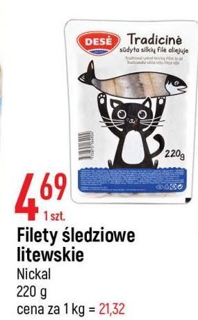 E.Leclerc Filety śledziowe litewskie w oleju dese oferta