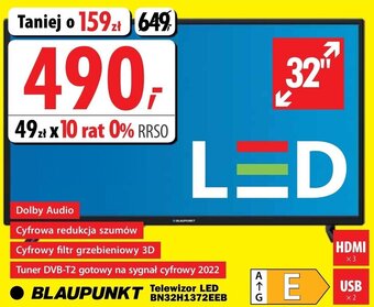 Media Expert Blaupunkt Telewizor LED BN32H1372EEB oferta