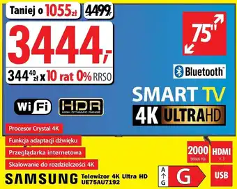 Media Expert Samsung Telewizor 4K Ultra HD UE75AU7192 oferta