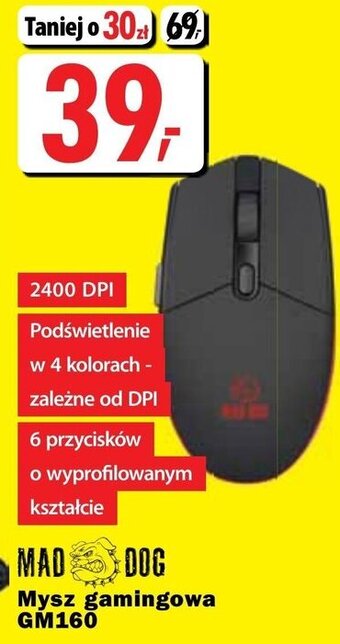 Media Expert Mad Dog Mysz gamingowa GM160 oferta