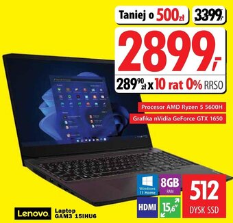 Media Expert Lenovo Laptop GAM3 15IHU6 oferta