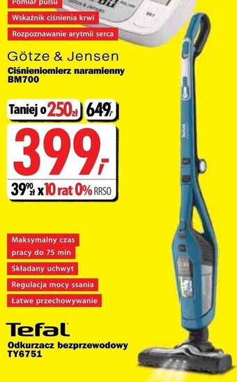 Media Expert Tefal Odkurzacz bezprzewodowy TY6751 oferta
