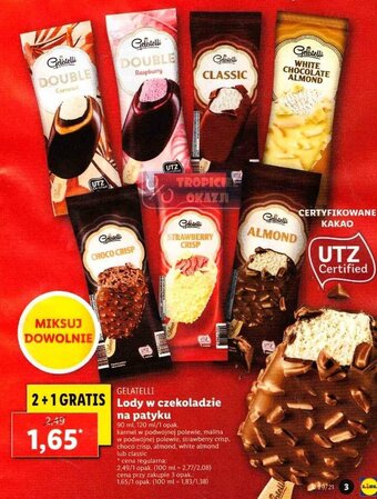 Lidl Lody w czekoladzie na patyku oferta