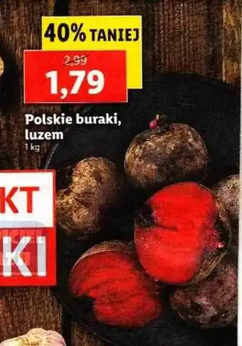 Lidl Polskie buraki 1kg oferta