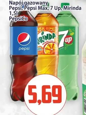 Kupiec PepsiCO napój gazowany Pepsi, Pepsi Max, 7Up, Mirinda 1,5l oferta