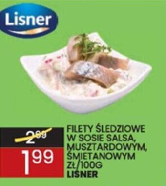 Wafelek Lisner filety śledziowe w sosie salsa, musztardowym, śmietanowym 100g oferta