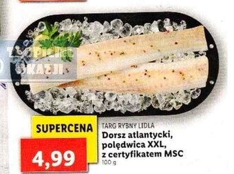 Lidl Dorsz atlantycki polędwica XXL 100g oferta