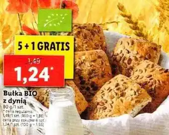 Lidl Bułka BIO z dynią 80g oferta