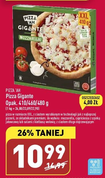 ALDI Pizza capriciossa z szynką pizz'ah oferta