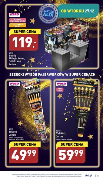 ALDI Bateria midnight hunter 148 strzłów weco oferta