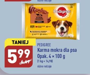 ALDI Karma dla psa wybór smaków w sosie wołowina i wątróbka + kaczka pedigree oferta