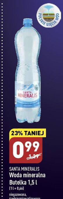 ALDI Woda niegazowana santa mineralis oferta