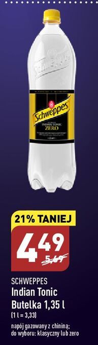 ALDI Napój indian tonic zero schweppes oferta