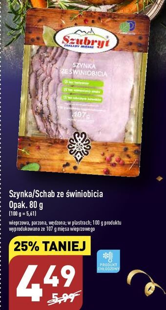 ALDI Schab ze świniobicia szubryt oferta