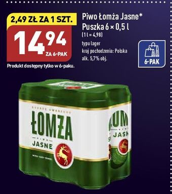 ALDI Piwo łomża jasne (dawniej export) oferta