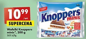 Biedronka Wafelki knoppers minis oferta