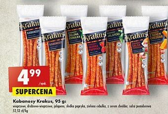 Biedronka Kabanosy słodka papryka krakus animex oferta