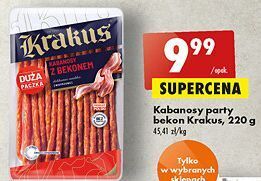 Biedronka Kabanosy z bekonem krakus animex oferta