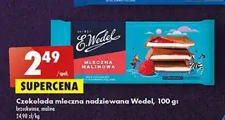 Biedronka Czekolada mleczna malinowa e. wedel oferta