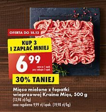 Biedronka Mięso mielone z łopatki wieprzowej kraina mięsa oferta
