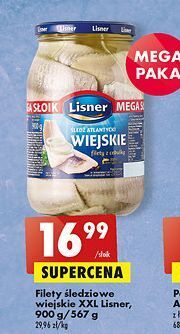 Biedronka Filety śledziowe wiejskie w oleju z cebulką lisner oferta